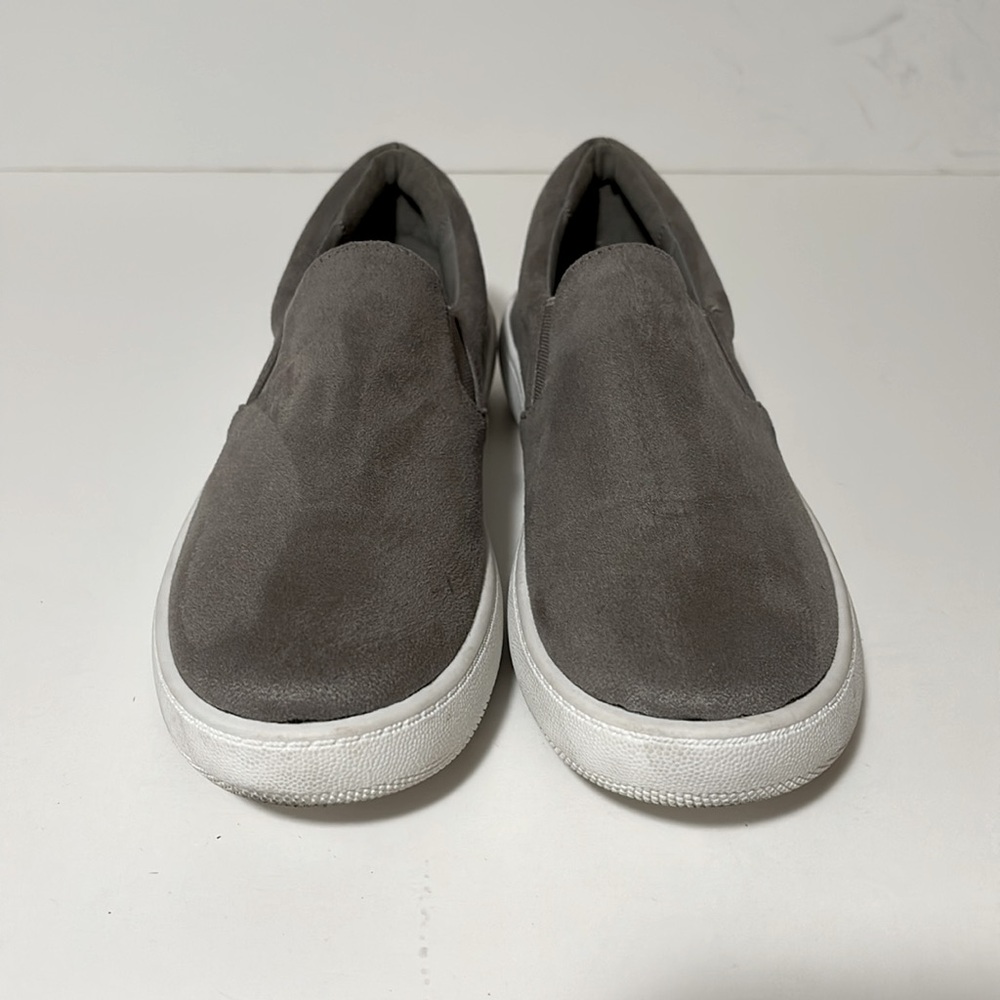 Lulus Dylann Grey Suede Slip-on Flatform Sneakers Women’s Size 11 - Picture 5 of 8